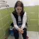 An Eastern-European girl sits down on a toilet and immediately shits with a few heavy plops and a piss. She wipes her front and back side repeatedly. No product shown. Presented in 720P HD. Over 2.5 minutes.